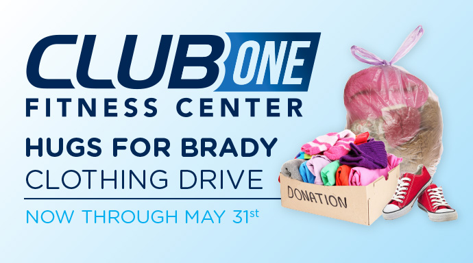 Club One Fitness Hugs for Brady Clothing Drive