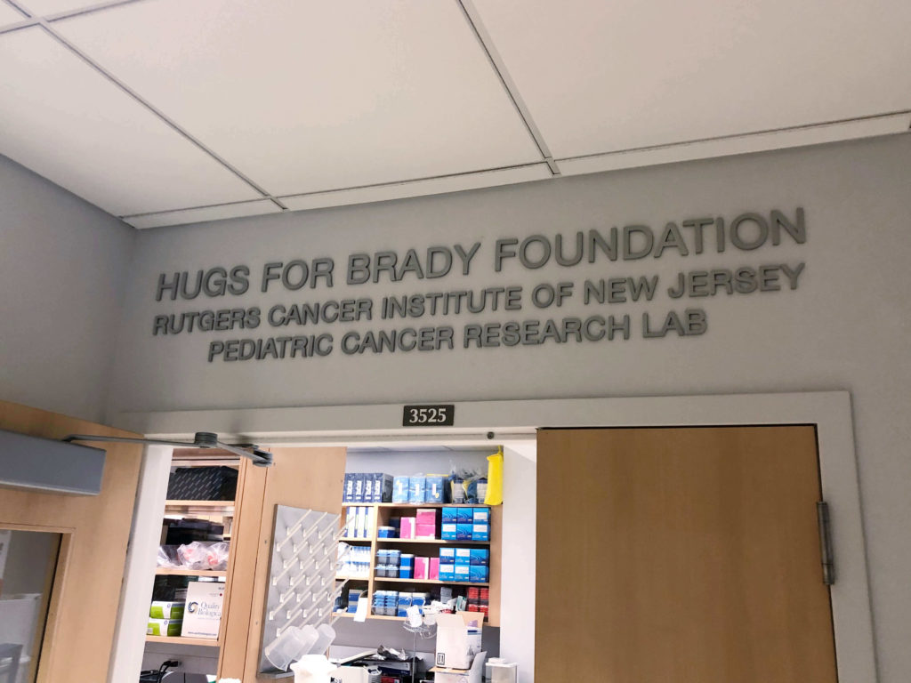 Hugs for Brady Foundation's 10th Anniversary Research Lab