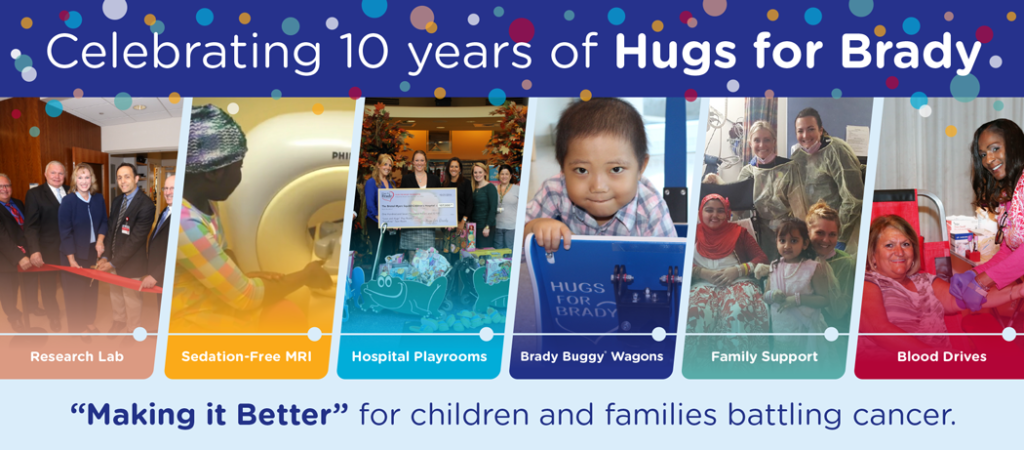 Hugs for Brady Foundation's 10th Anniversary